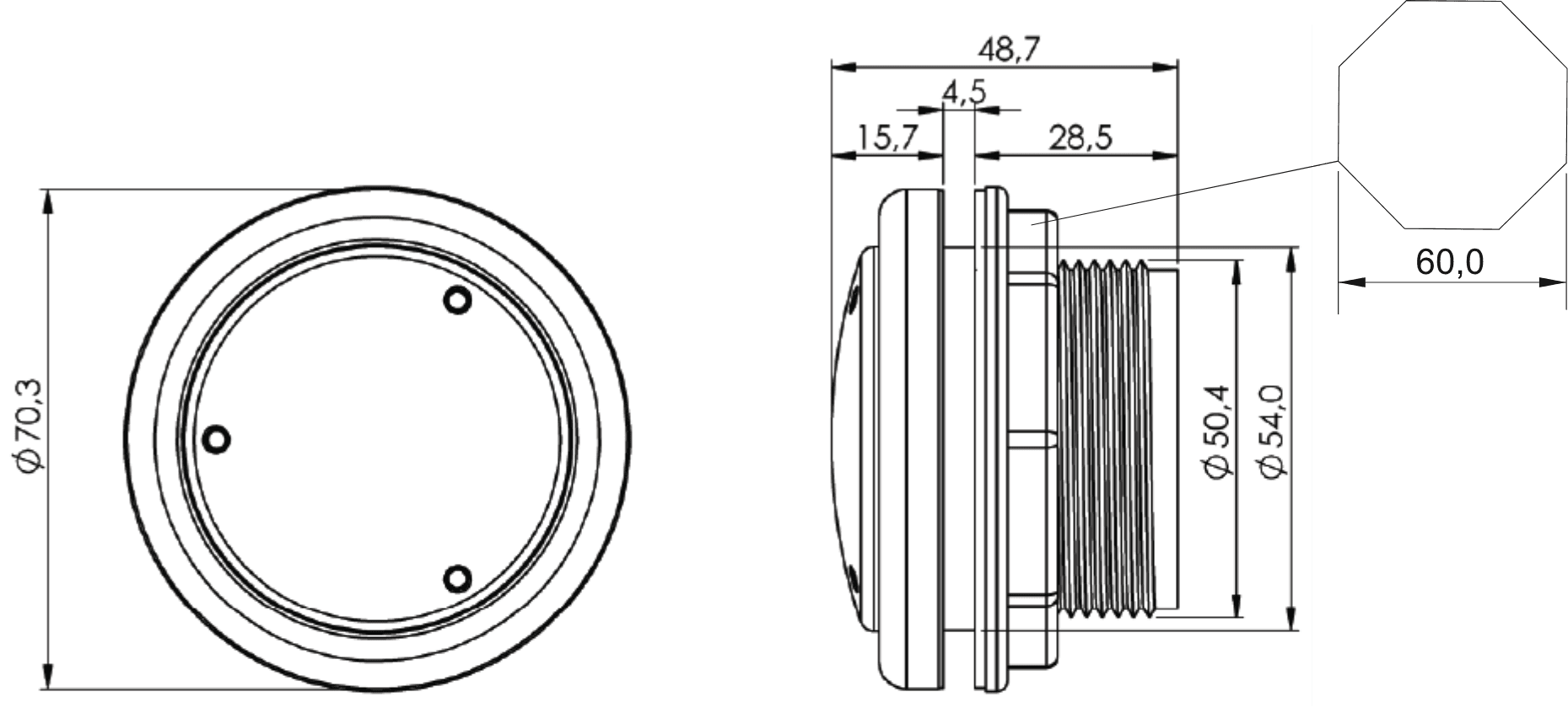 Imagens Dimensões do produto